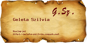 Geleta Szilvia névjegykártya