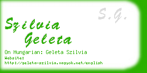 szilvia geleta business card